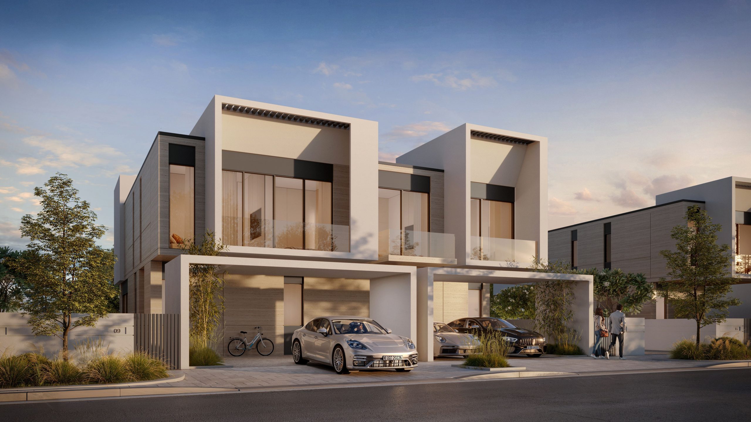 Dar Global render of a D-Villas villa exterior at Jumeirah Golf Estates, Dubai